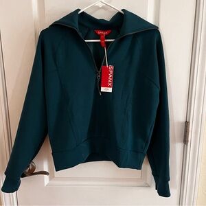 NWT Spanx air essentials half zip XS
